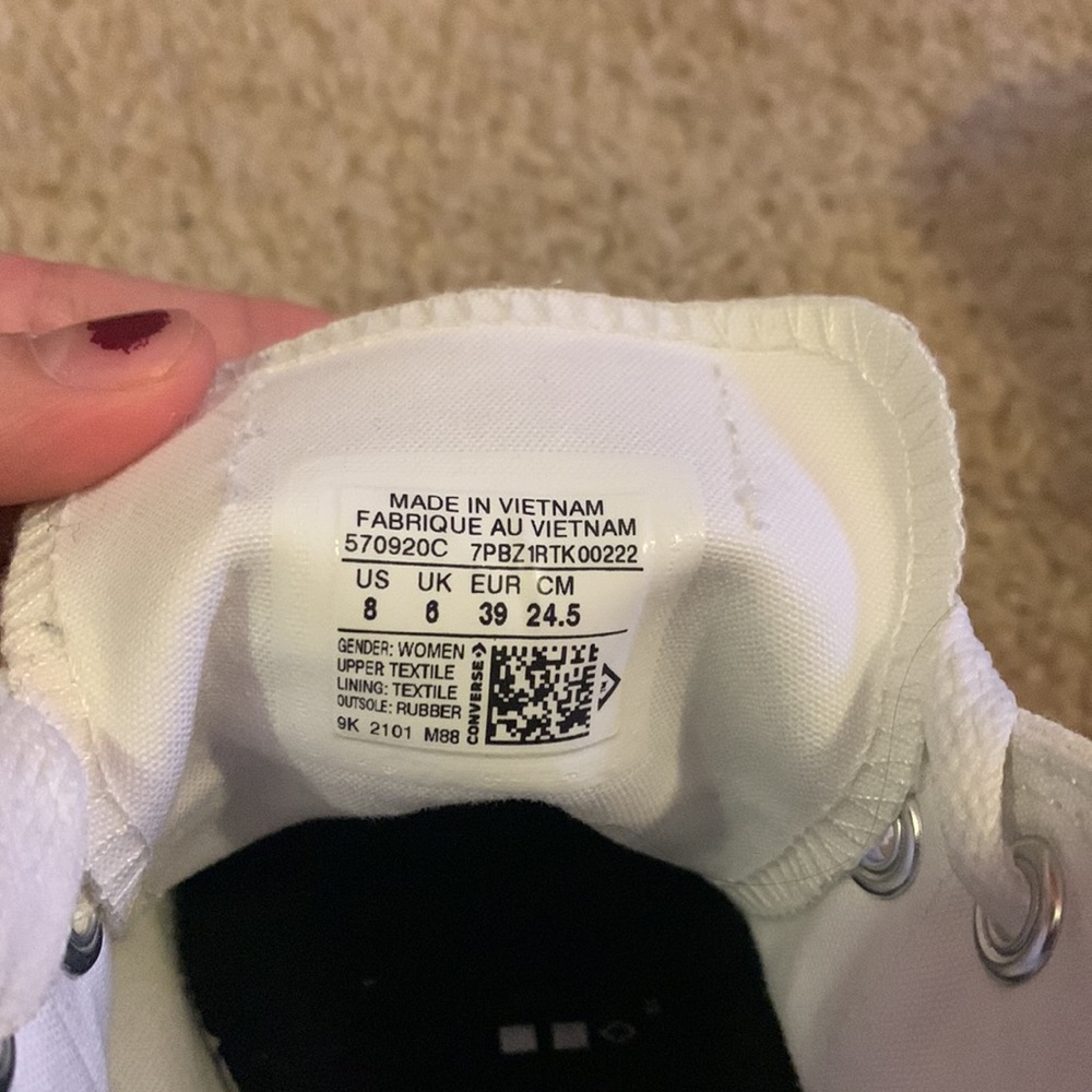 Cream/white platform converse - Picture 4 of 4